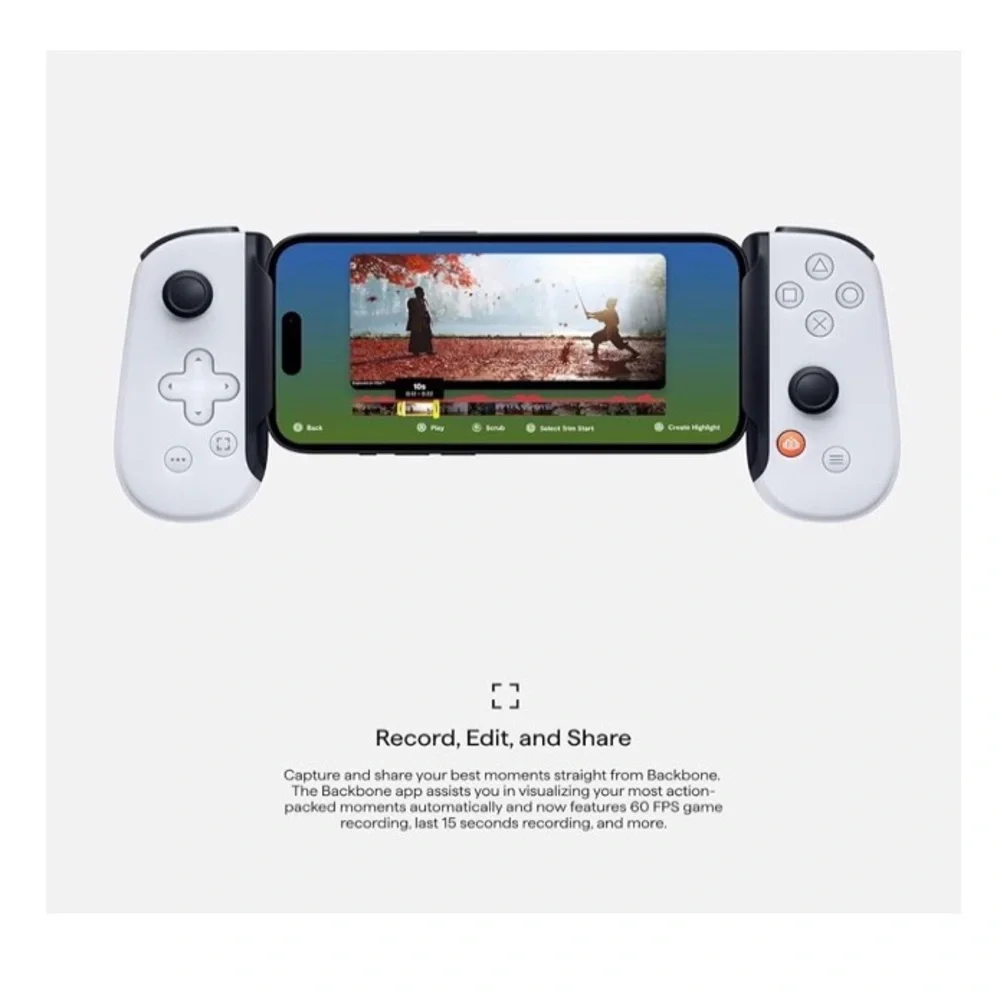 White Gaming Controller for Mobile Devices